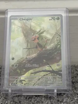 Pokemon TCG Chespin Chaos Rising 087/086 Illustration Rare - Image 1