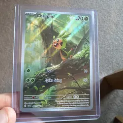 Pokemon TCG Chespin Chaos Rising Illustration Rare 087/086 NM/M - Image 1