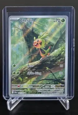 Chespin 087/086 ME Chaos Rising Illustration Rare Holo Pokemon TCG NM - Image 1