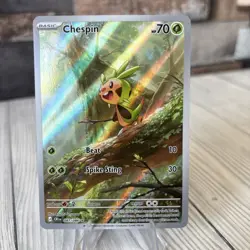 Pokemon TCG Chespin 087/086 Chaos Rising Full Art Holo Rare 70 HP English 2026 - Image 1