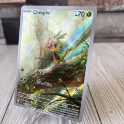 Pokemon TCG Chespin 087/086 Chaos Rising Full Art Holo Rare 70 HP English 2026 - Image 2