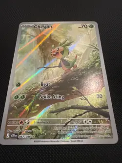Pokemon TCG Chespin 087/086 Chaos Rising Full Art Holo Rare 70 HP English 2026 - Image 1