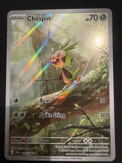 Pokemon TCG Chespin 087/086 Chaos Rising Full Art Holo Rare 70 HP English 2026 - Image 2