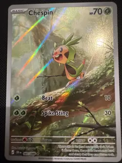 Pokemon TCG Chespin 087/086 Chaos Rising Full Art Holo Rare 70 HP English 2026 - Image 3