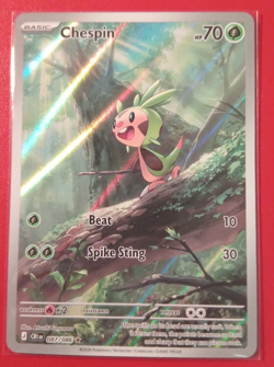 Pokemon TCG Chespin Chaos Rising Full Art Secret Rare 087/086 CRI EN NM 2026 - Image 5