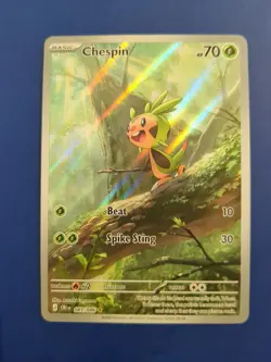 Pokemon TCG Chaos Rising Chespin Illustration Rare 087/086 Pack Fresh! - Image 1