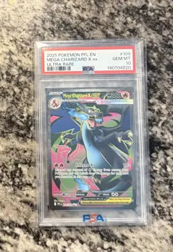 Mega Charizard x EX 109/094 Me02: Phantasmal Flames Holo PSA 10 Gem Mint - Image 1