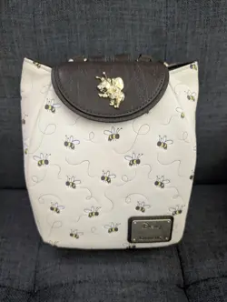 Loungefly Disney Winnie the Pooh Bee Mini Backpack Cream Brown Yellow - Image 1