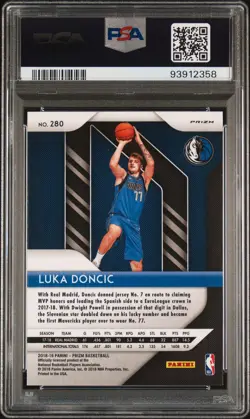 2018 PANINI PRIZM RED/WHITE/BLUE PRIZM #280 LUKA DONCIC ROOKIE RC PSA 10 - Image 2
