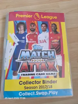 Match Attax 2017-2018 Binder Album Football Cards - Image 1