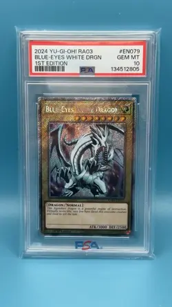 2024 YU-GI-OH! RA03-QUARTER CENTURY BONANZA 1ST ED BLUE-EYES WHITE DRAGON PSA 10 - Image 1