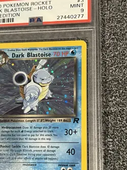 2000 POKEMON ROCKET 1ST EDITION #3 DARK BLASTOISE-HOLO PSA 9 Double Swirl - Image 2