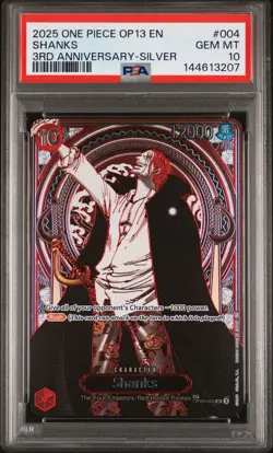 2025 One Piece Op13-Carrying On His Will 004 Shanks 3Rd Anniversary-Silver - PSA - Image 1