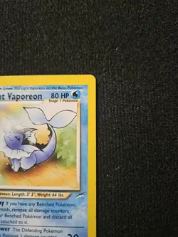 Light Vaporeon 52/105 - Neo Destiny Set - Vintage Rare Pokemon Card - LP - Image 2