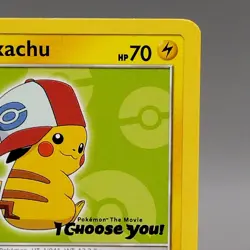 Ash's Pikachu SM112 Black Star Promo Card Pokemon Movie I Choose You 2017 TCG MP - Image 3