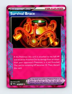 NM Survival Brace 164/167 Twilight Masquerade ACE SPEC Rare Pokemon Card - Image 1