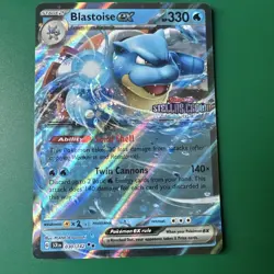 Blastoise ex (Stellar Crown Stamp) Promo 030/142 Pokemon Card NM - Image 1