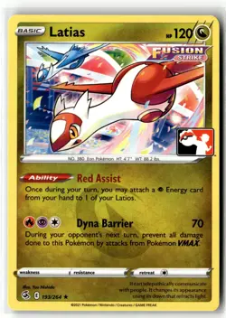 Latias 193/264 Rare Prize Pack Series Cards Pokemon Near Mint - Image 1