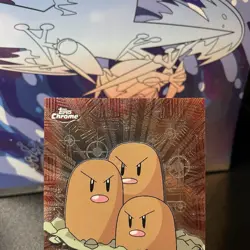 2000 Topps Chrome Pokemon Dugtrio # 51 T.V. Animation Card Series 1 Foil - Image 2