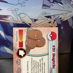 2000 Topps Chrome Pokemon Dugtrio # 51 T.V. Animation Card Series 1 Foil - Image 5