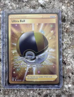 Ultra Ball 186/172 Secret Rare Gold Brilliant Stars Pokemon Card NM - Image 1