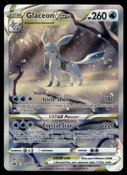 Pokemon Cards Glaceon VSTAR GG40/GG70 Crown Zenith Galarian Gallery Holo NM - Image 1