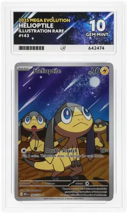 ACE 10 Helioptile IR Mega Evolution 143/132 Ace Label Graded Card - Image 1