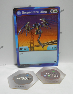 Bakugan Serpenteze Ultra Blue Aquos Battle Planet - B100 - card - cores - Image 2