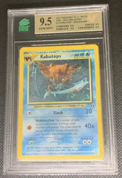 Kabutops 6/75 Holo SWIRL - Neo Discovery Pokemon Card - MNT 9.5 (PSA) - Image 1