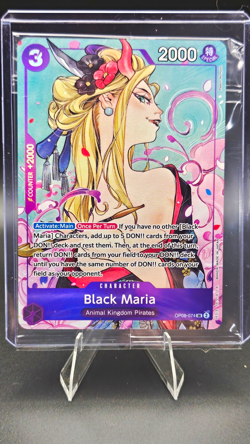 One Piece Card Game Black Maria OP08-074 SR Parallel Foil Promo Card sealed - Image 1