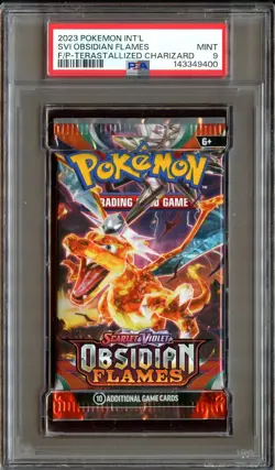 PSA 9 MINT Obsidian Flames SEALED Booster Pack Pokemon Cards 400 - Image 1