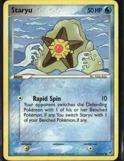 Staryu Common Deoxys 77/107 Water Pokemon Card - Image 1