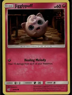 Jigglypuff Holo Common Common Detective Pikachu 14/18 Fairy Holo Pokemon Card - Image 1