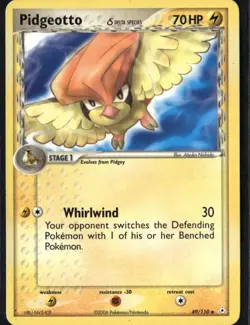 Pidgeotto Delta Species Uncommon Holon Phantoms 49/110 Lightning Pokemon Card - Image 1