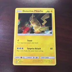 Detective Pikachu | Rare Card | Holo Finish | 10/18 LP-NM - Image 1