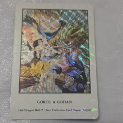 Dragon Ball Z Hero Collection Card 149 Gokou & Gohan Holo Power 999999 - Image 1