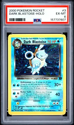 2000 POKEMON ROCKET #3 DARK BLASTOISE-HOLO PSA 6 - Image 1