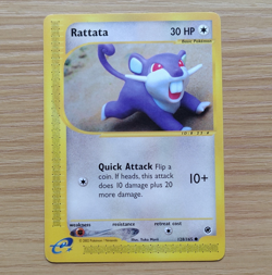 Pokemon Rattata 128/165 Expedition Base Set Common Regular Trading Card LP - Image 1