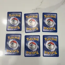 Nintendo Pokemon TCG Base Set Fire Lot 6 Cards English 1999 4 shadow less cards - Image 2