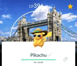 Summer Hat Pikachu London Background Pokemon Go - Image 1