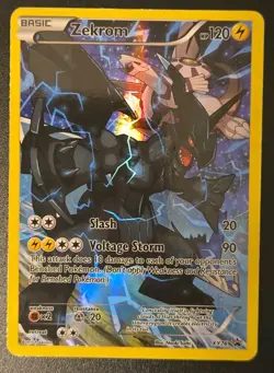 2015 Pokemon Zekrom w Palkia XY76 Holo Promo Card Black Star Ultra Rare Full Art - Image 1