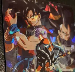 Dragon Ball Heroes TCG Trunks & Beat w/Goku & Vegeta Avatar Card World Mission - Image 2