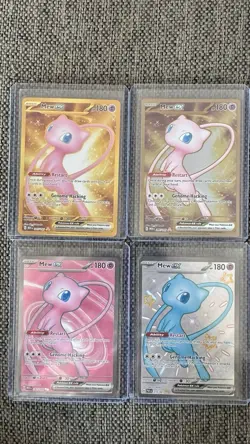 Pokemon Mew EX Four Card Lot 205/165 193/165 216/091 Full Art NM - Image 1