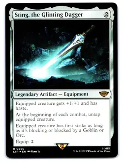 Sting, the Glinting Dagger 250 UB The Lord of the Ring MTG Foil NM - Image 1