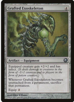 MTG Grafted Exoskeleton LP - Scars of Mirrodin #162 - Image 1