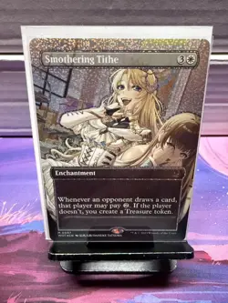 NM Smothering Tithe (Anime Borderless) (Confetti Foil) - Wilds of Eldraine - Image 1