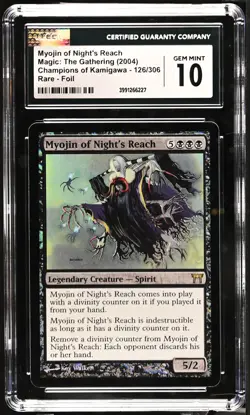 MYOJIN OF NIGHT'S REACH Champions of Kamigawa Foil Rare CGC 10 MTG - Image 1
