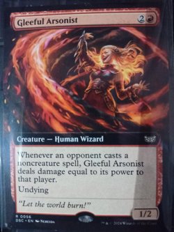 Gleeful Arsonist Magic The Gathering Duskmourn Commander 56 SHOWCASE MTG Rare - Image 1