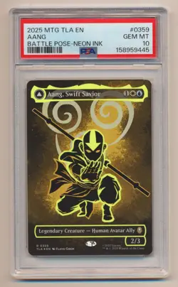 PSA 10 MTG Magic The Gathering Battle Pose Neon Ink Aang, Swift Savior GEM MINT! - Image 1