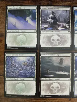 MTG ⭐Kaldheim SNOW Basic Land Set ⭐NM+/MINT ⭐All 10x Lands: 1x of each art Magic - Image 2